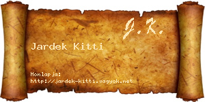 Jardek Kitti névjegykártya